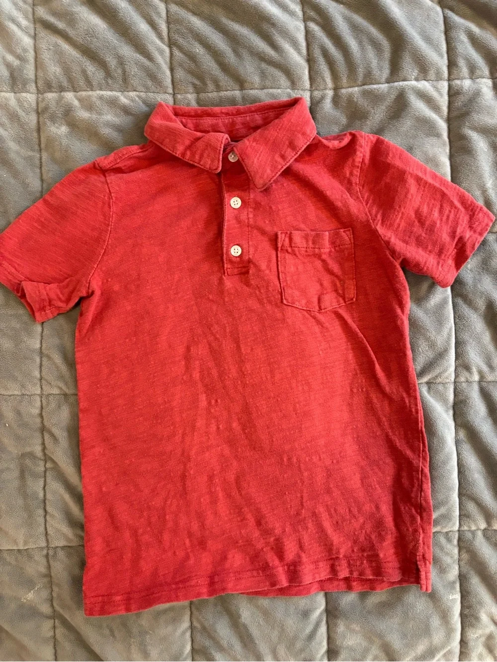 Carter's Red Short-Sleeve Polo with Chest Pocket